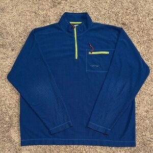 Orvis Trout Bum Grid Fleece 1/4 Zip pullover, Men’s Sz XL